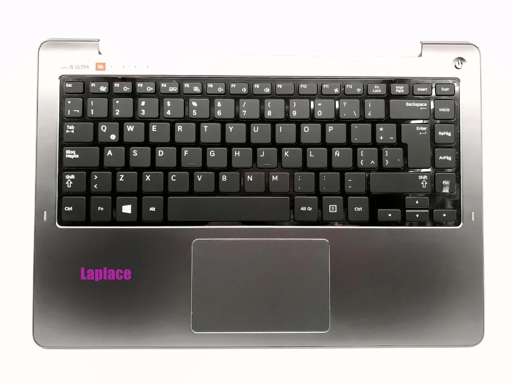 Новая Подлинная ЛАТИНСКАЯ Испанская Клавиатура Teclado Для Samsung NP530U4E + серый Упор для
