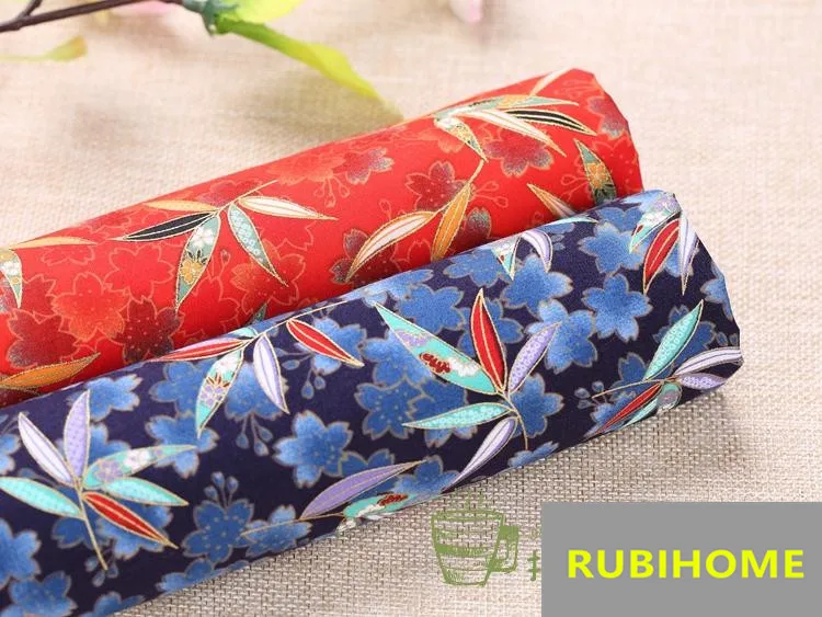 RUBIHOME (45x11 0 см/шт.) Японский бамбуковый дизайн кимоно 100% хлопковая ткань бронзовая