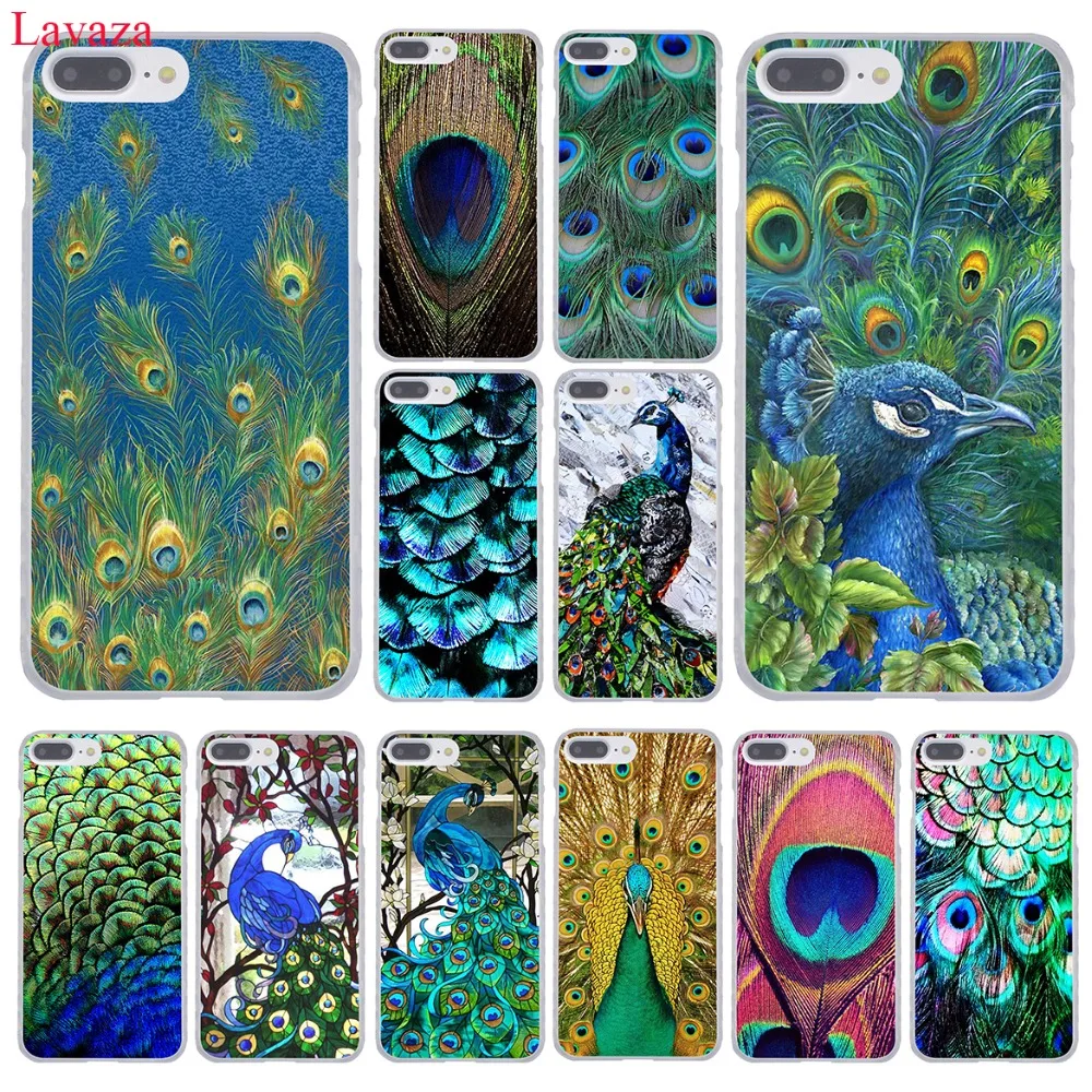 Жесткий чехол для телефона Lavaza Pretty с павлиньими пейзажами iPhone XR XS X 11 Pro Max 10 7 8 6 6S 5 5S
