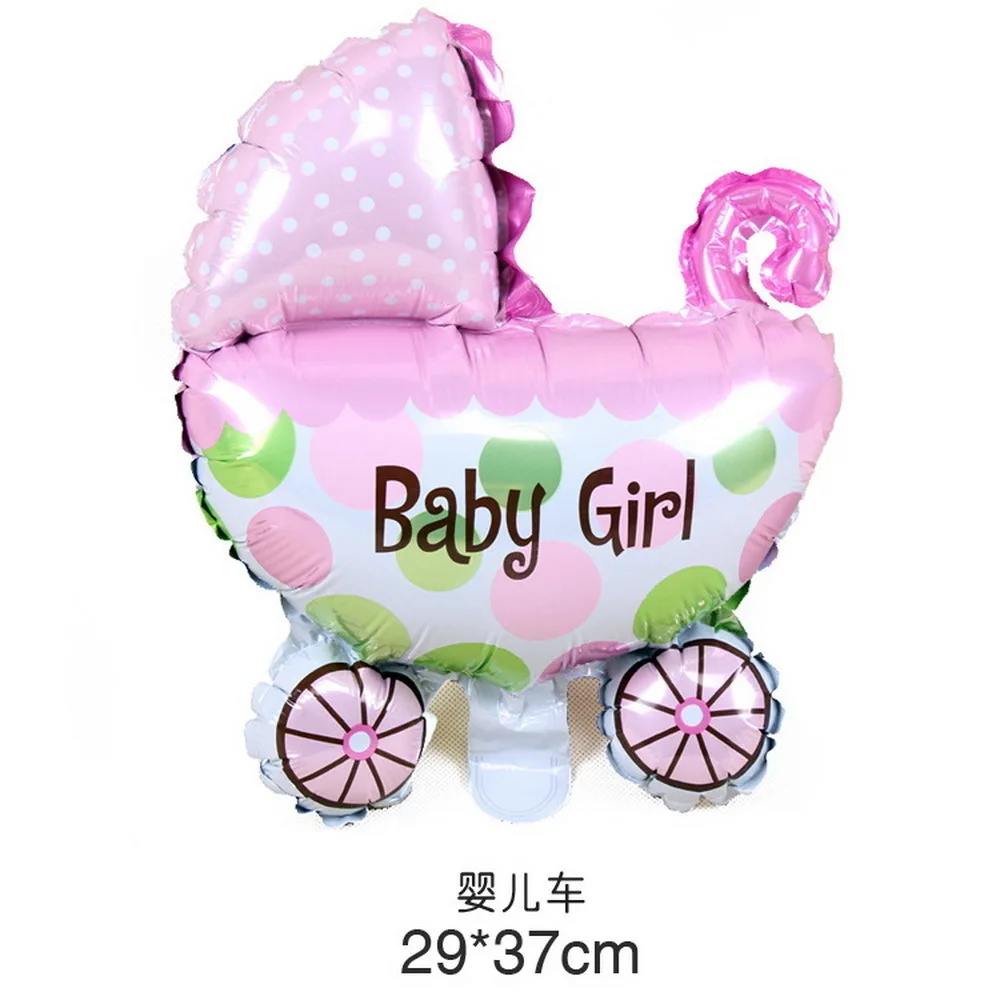 Cute cartoon mini stroller full moon layout balloons baby age hundred days decoration balloon car JJ-QQ34 | Дом и сад