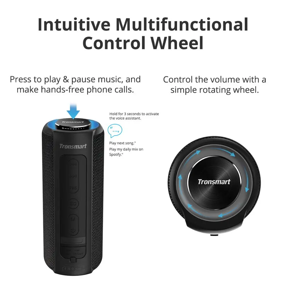 Оригинальный Tronsmart Element T6 Plus TWS IPX6 Водонепроницаемый Bluetooth 5 0 динамик 40 Вт