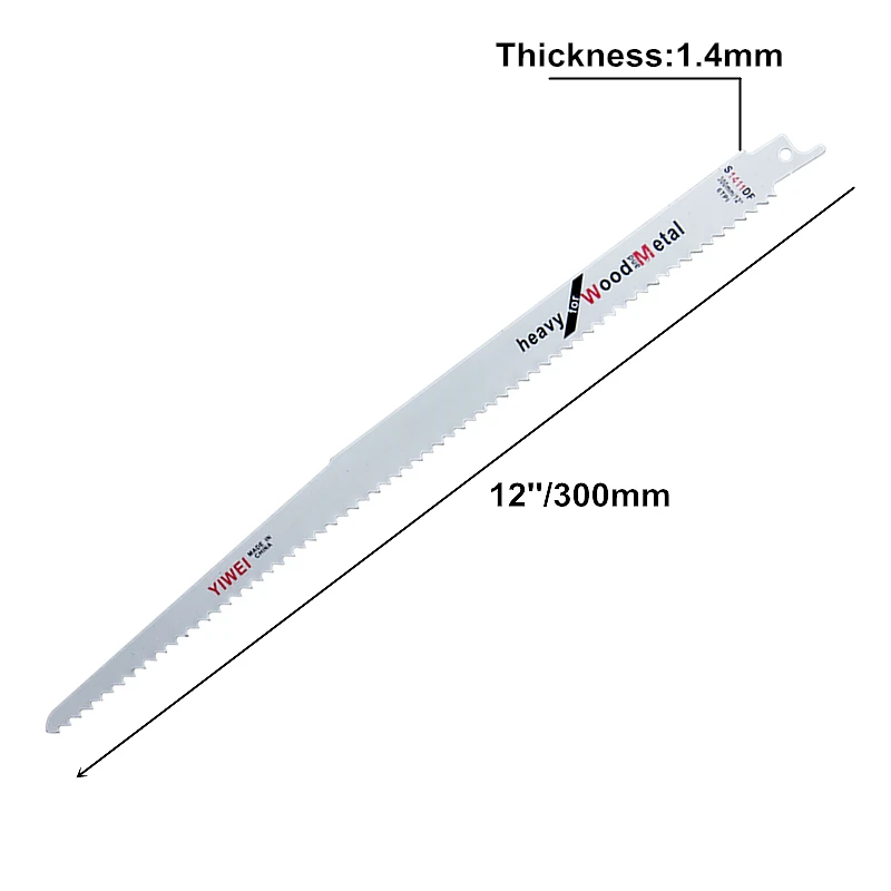 YIWEI Reciprocating Saw Blades S1411DF Jig Blade 12''/300mm BIM For Metal Wood Woodworking Tool Accessories | Инструменты