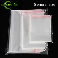 100pcs general use high clear opp adhesive bag transparent poly resealable packaging self sealing plastic toys gifts pouches