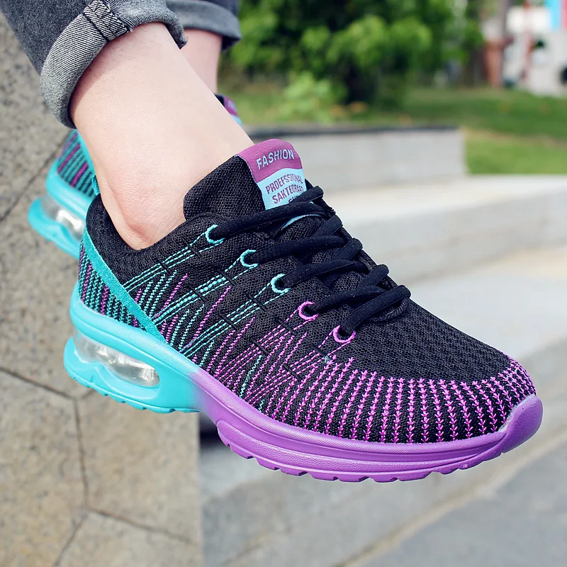 women running shoes summer cool breathable sneakers female athletic outdoor sports flywire walking max size 35-40 | Спорт и