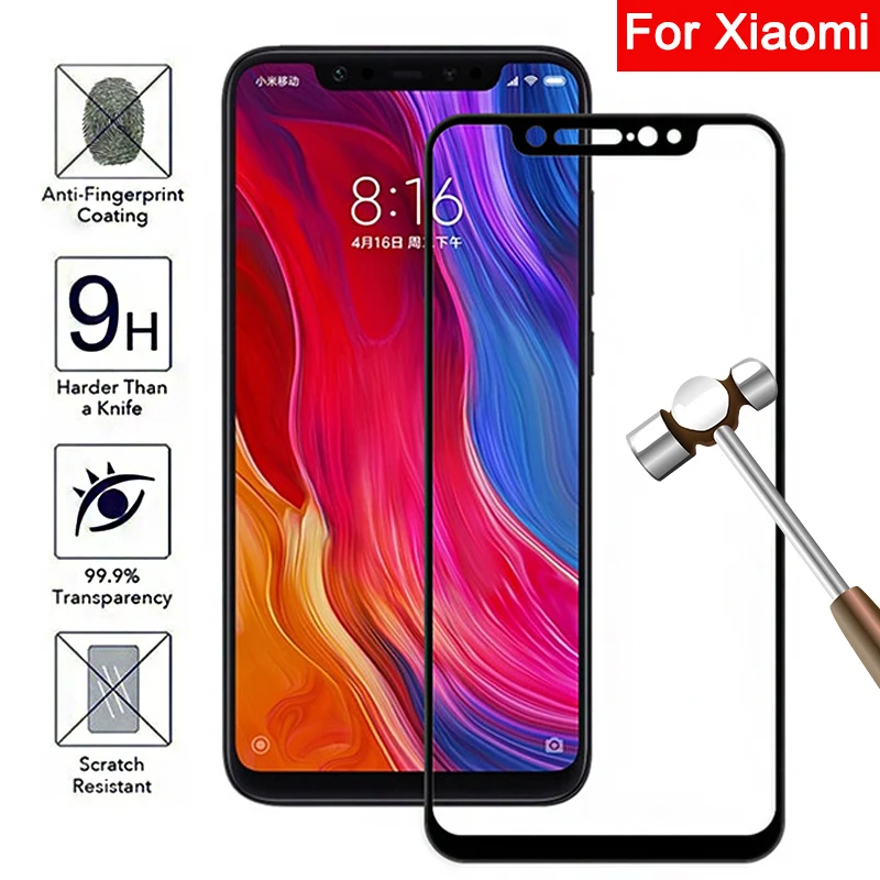 Стекло mi 8 для xiaomi lite защитное закаленное стекло экрана безопасности на Ksiomi Mi mi8