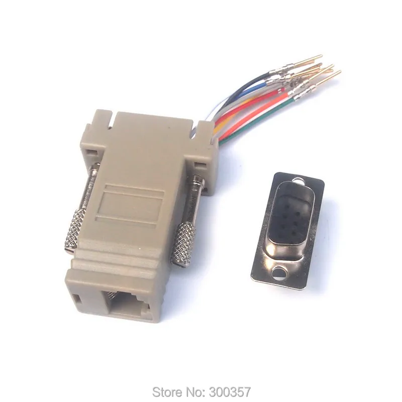 2 шт./лот DIY DB9 папа к RJ45 RS232 Модульный адаптер разъем удлинитель конвертер|rj45 rs232|db9