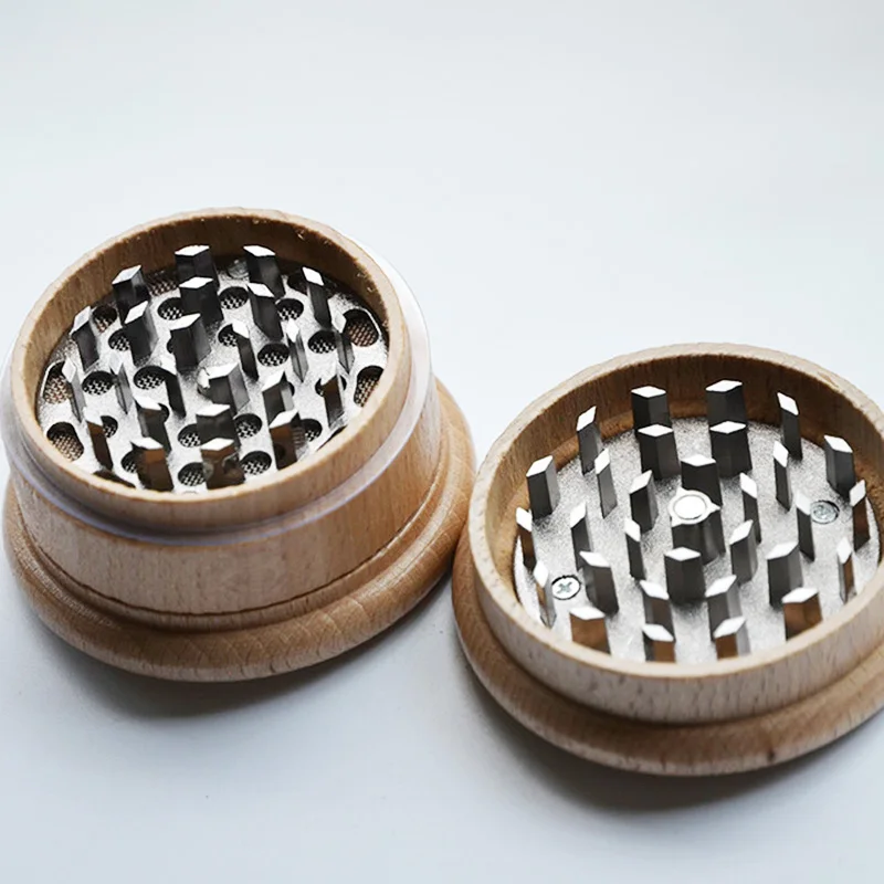 

Dia 65mm Wooden Spice Herb Tobacco Hand Grinder Moledor Crusher Accessories