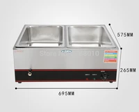 commercial electric heat preservation container stainless steel food insulation table dining hall food heat insulation table