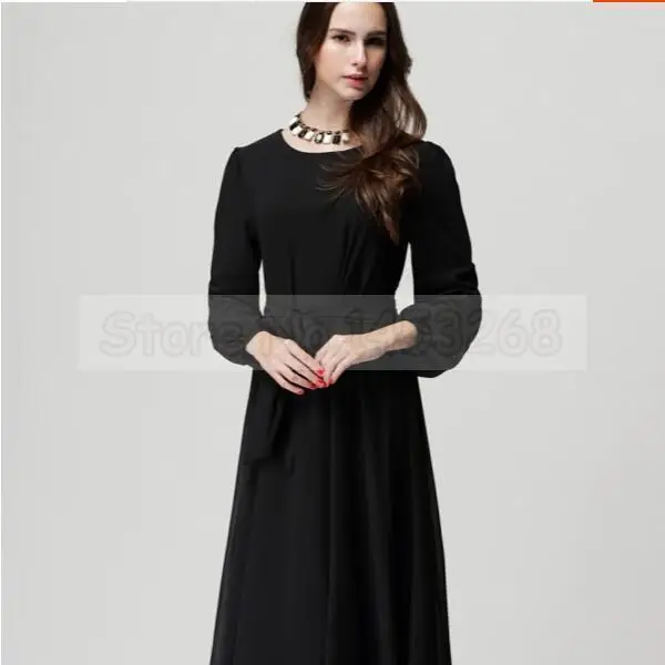 Мода 2017 весеннее повседневное элегантное женское тонкое платье большого размера