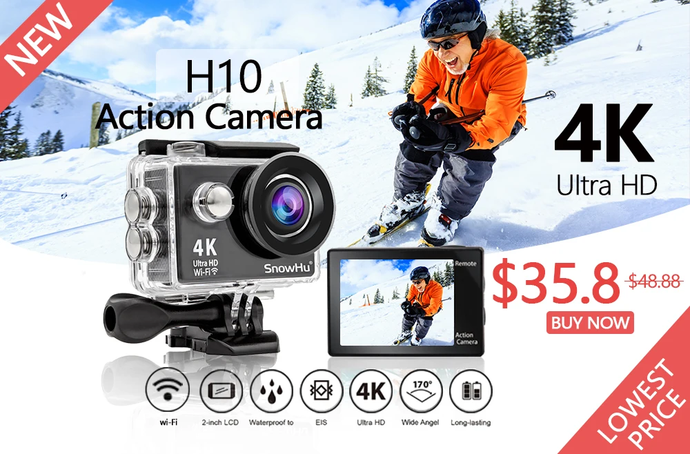 SnowHu Портативная сумка для хранения камеры для Gopro чехол для Xiaomi Yi экшн-камера для Go Pro Hero 8 7 6 5 4 SJCAM аксессуары GP110