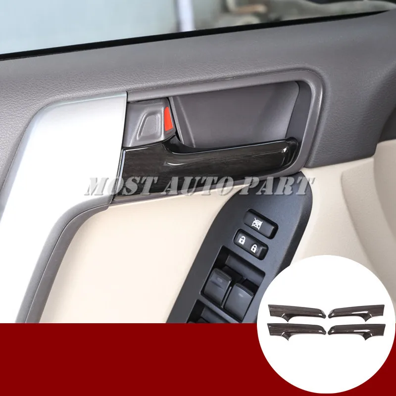 

Black Car Door Handle Frame Trim Cover 4pcs For Toyota Prado FJ150 2010-2019 Car accesories interior Car decoration