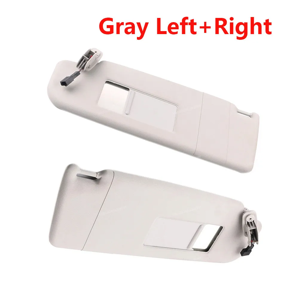 Gray Left and Right Бежевый серый солнцезащитный козырек от солнца левый и правый для Volkswagen Beetle 1998-2010 Golf Passat 1998-2005 B5 Superb 3B0857551 3B0857552 - Цвет: Gray Left and Right