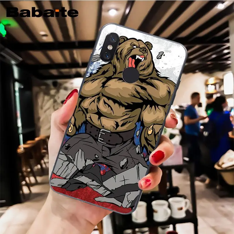 Babaite для русской зимы; медведь чехол для телефона чехол для Xiaomi MiA1 A2 lite F1 Redmi8 6A 4X 5Plus S2 Note7 8Pro 5A 7A