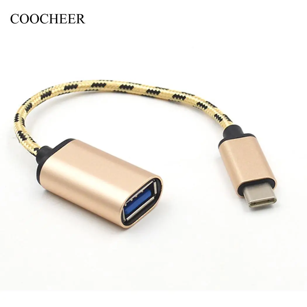 Кабель-переходник для передачи данных Женский конвертер C нейлон типа 3 1 USB OTG Weave |