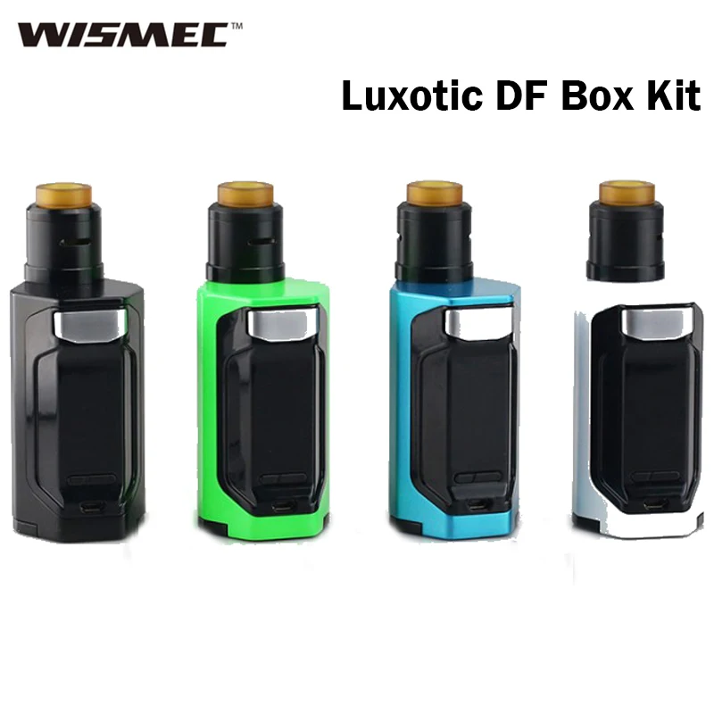 Электронная сигарета Wismec Luxotic DF Box 200 Вт TC Kit MOD с гильотинной V2 RDA 7 мл бутылка Squonker