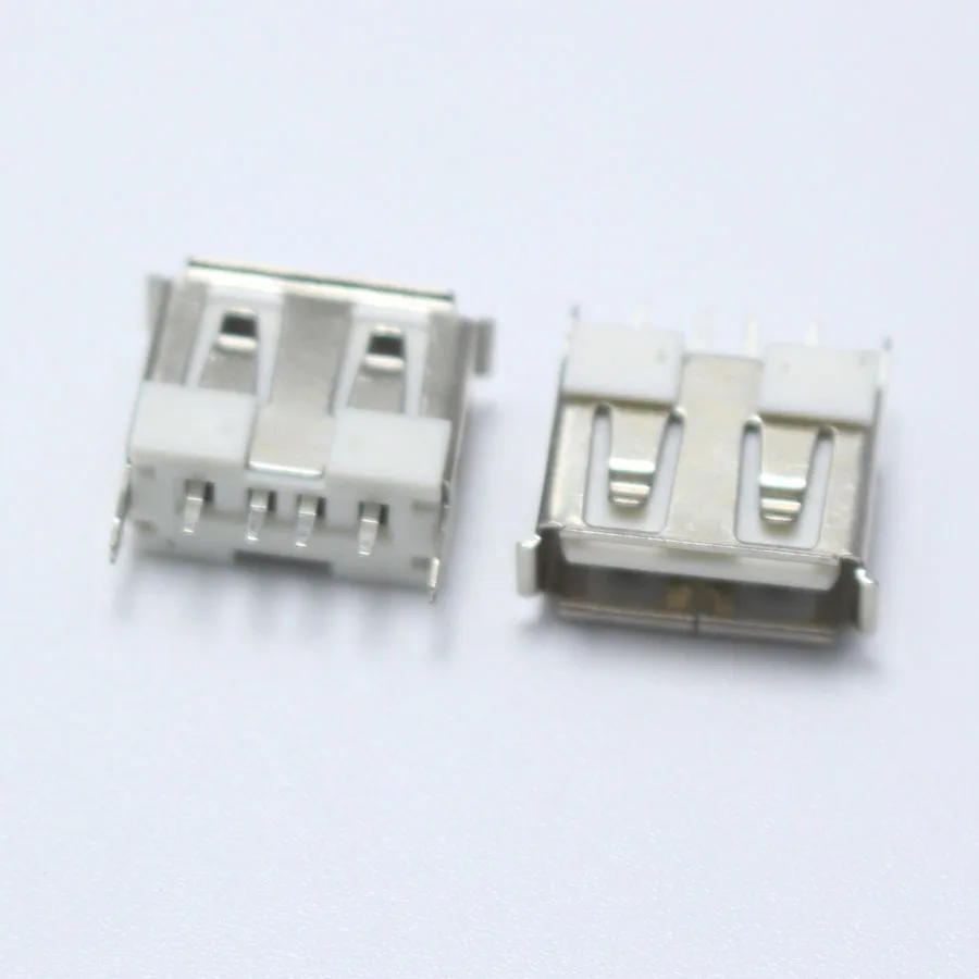 10 шт. DIP USB тип A гнездовой разъем белый 4PIN AF 0 монтажный для печатной платы