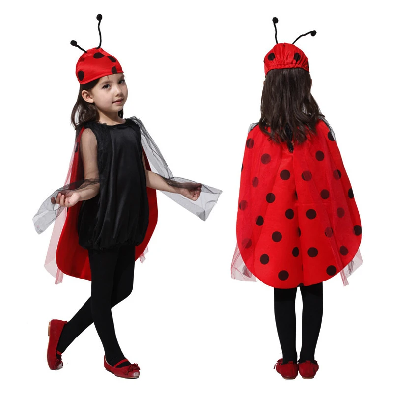 

Free Shipping Fancy Girl Dresses Children Ladybug Fairy Costumes Kids Halloween Christmas Carnival Masqurade Cosplay Clothes