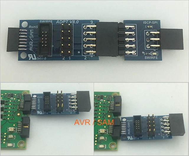ISCP-SPI ATJTAGICE3 atatmel-ice-adpt AVR atmel-ice-кабель jlink SAM плата передачи 10pin 6pin 1,27 мм 2,54 мм