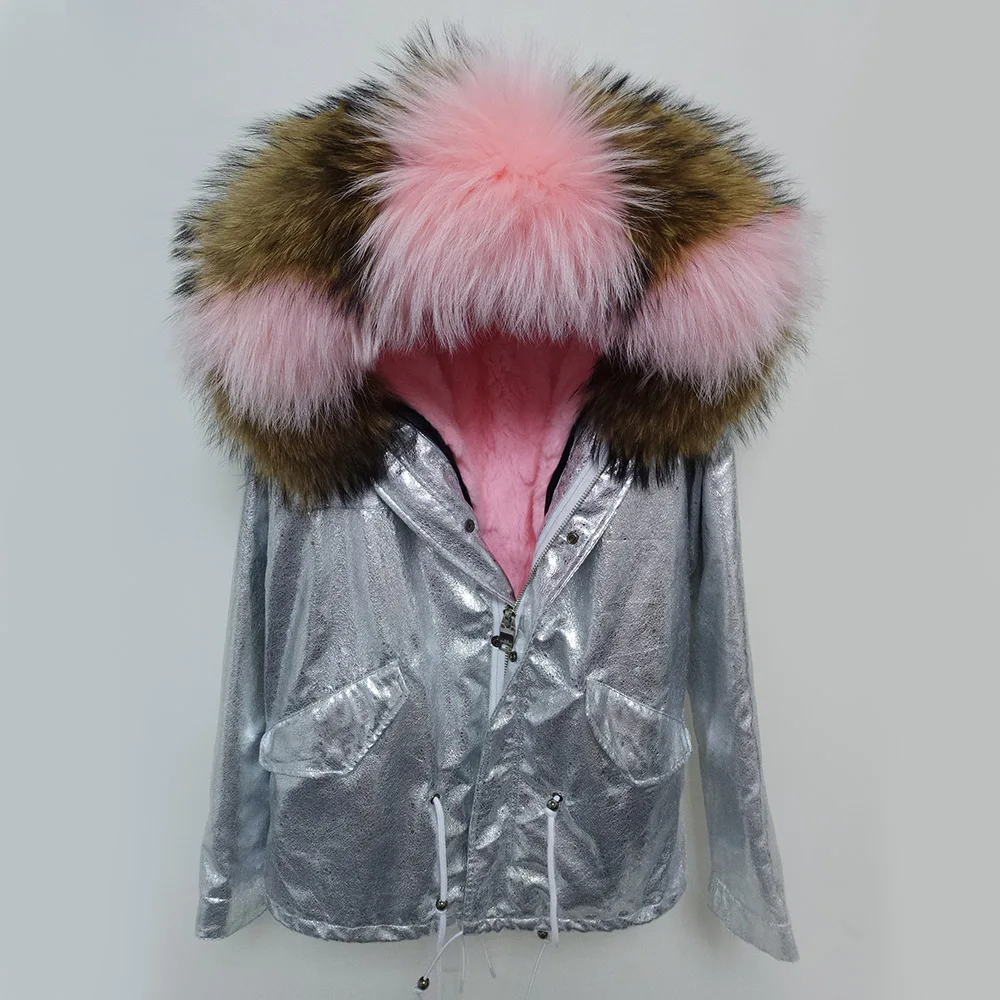 Женская парка с капюшоном и большим воротником из меха енота|women parka|woman fashion