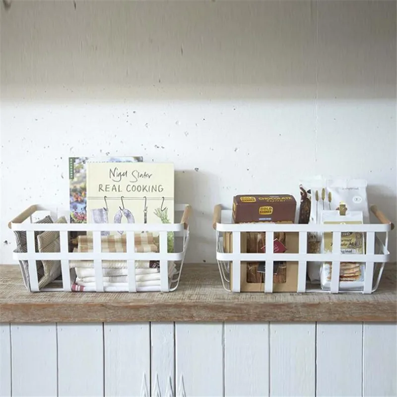 1 шт. корзина для хранения закусок мелочей кухонного и организации белый