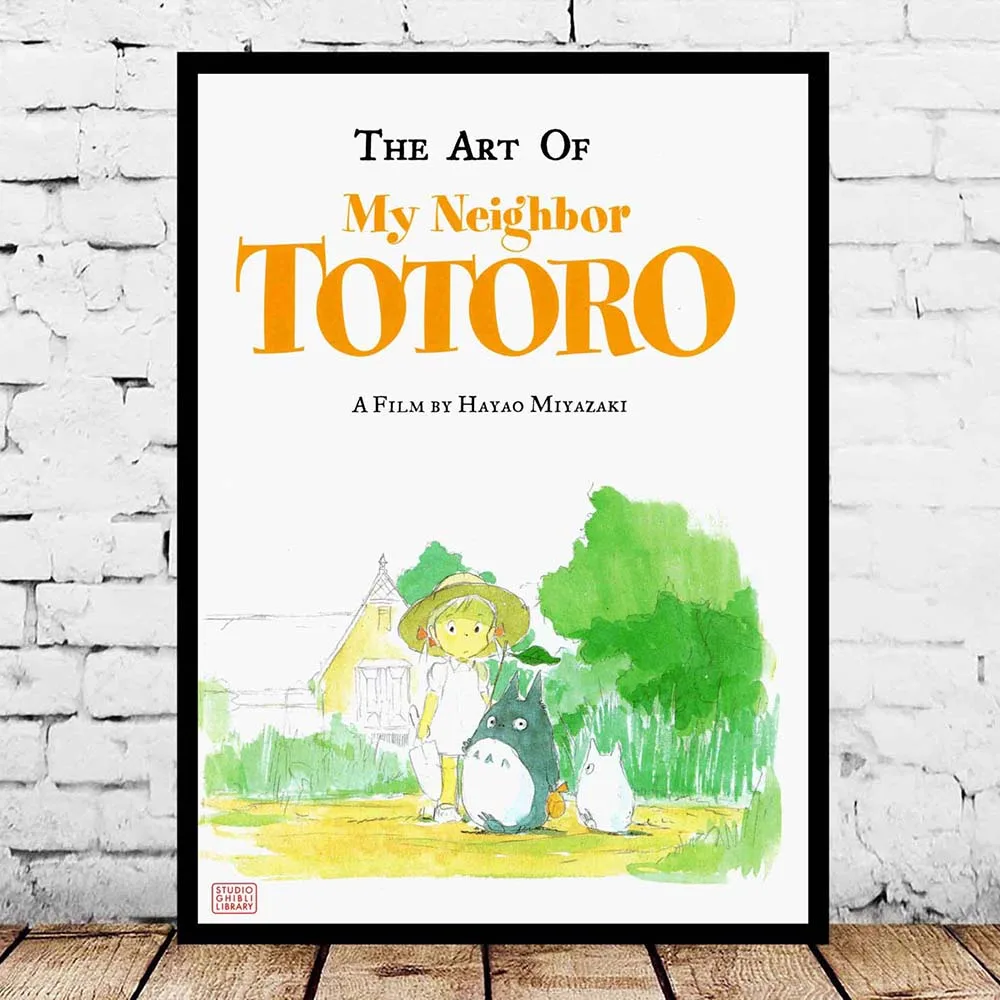 Prints Home Decor Painting Nordic Style Totoro Anime Pictures Wall Art Modular Canvas Watercolor Poster For Bedside Background | Дом и сад