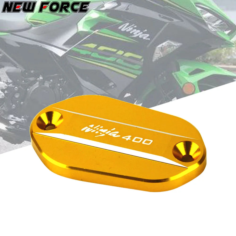 

With LOGO Ninja400 CNC Aluminum For KAWASAKI NINJA 400 ninja400 2018 Front Brake Fluid Reservoir Cover Cap