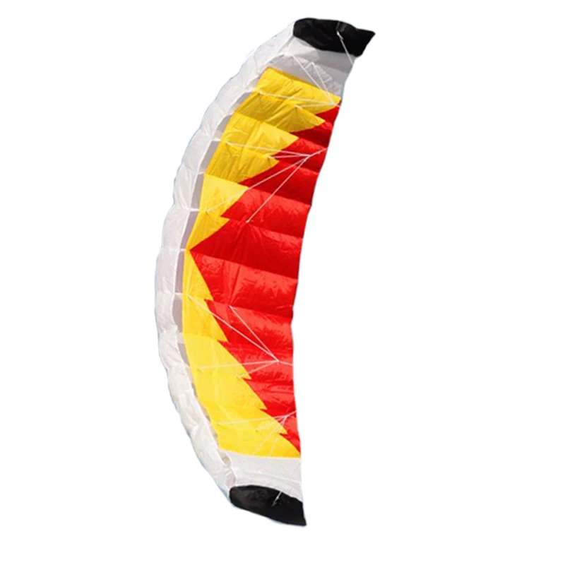 

New High Quality 2m Nylon Dual Line Parafoil Kite With Control Bar Line Power Braid Sailing Kitesurf Rainbow Sports Beach