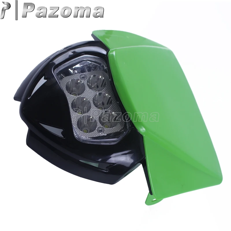 Фара передняя светодиодная для мотокросса Kawasaki KLX 110 125 150 KLR KDX 250 KX 450|Накладки и
