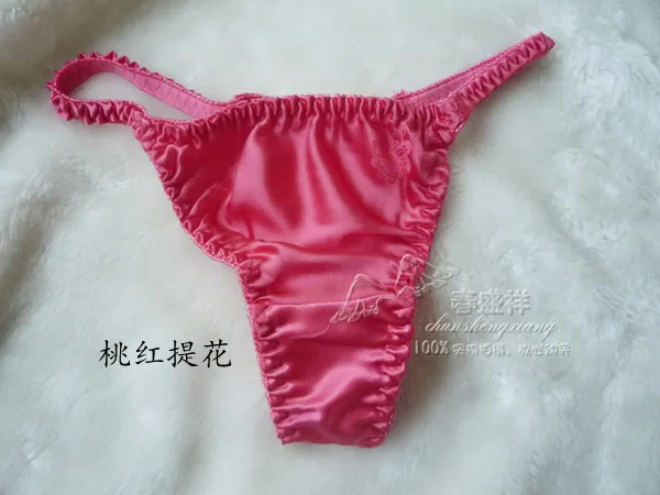 Женские пикантные трусики танга из чистого шелка 100% тутового шелкопряда с