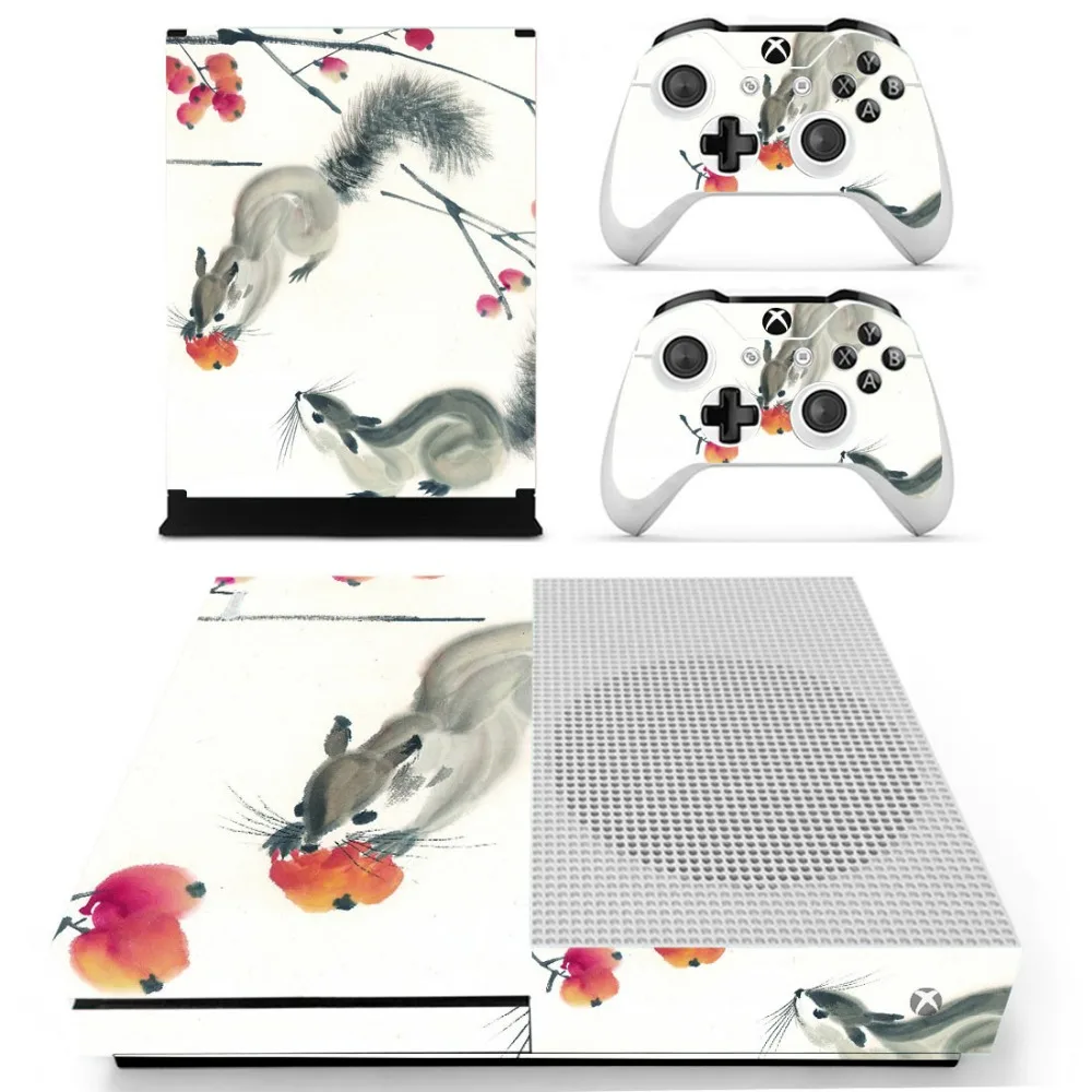 Китайская живопись виниловая кожа наклейки для XBOX One S консоли с двумя