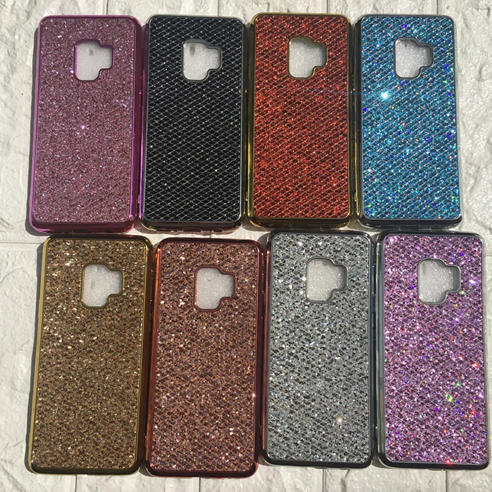 Glitter Sequins Case For Samsung Galaxy S8 S9 S6 S7 Edge Plus Note 8 A3 A5 A7 J3 J5 J7 2016 2017 plating Bling TPU Cover |