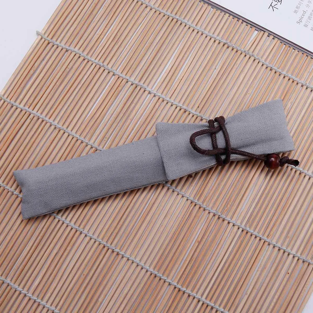 

1Pcs Natural Vintage Handmade Bamboo 0.5mm Nib Fountain Pen With Pen Pouch For Office Business Writing Pens Gift