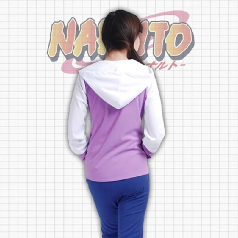 Женский костюм для косплея из аниме Наруто Хината Повседневная рубашка с