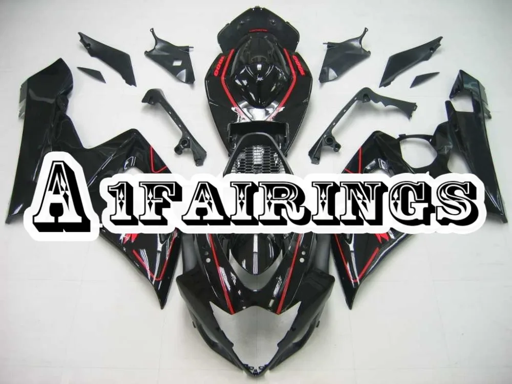 Shiny Black Red Sportbike Injection Molding Fairing For Suzuki 2005 2006 GSXR1000 05 06 Cowlings Customize Plastic Hulls | Автомобили и