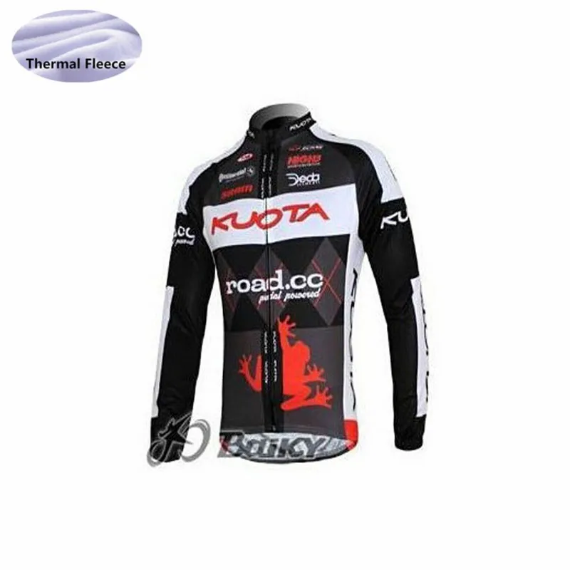KUOTA Велоспорт Джерси Набор 2018 pro команда с длинным рукавом Зимний Майо тепловой