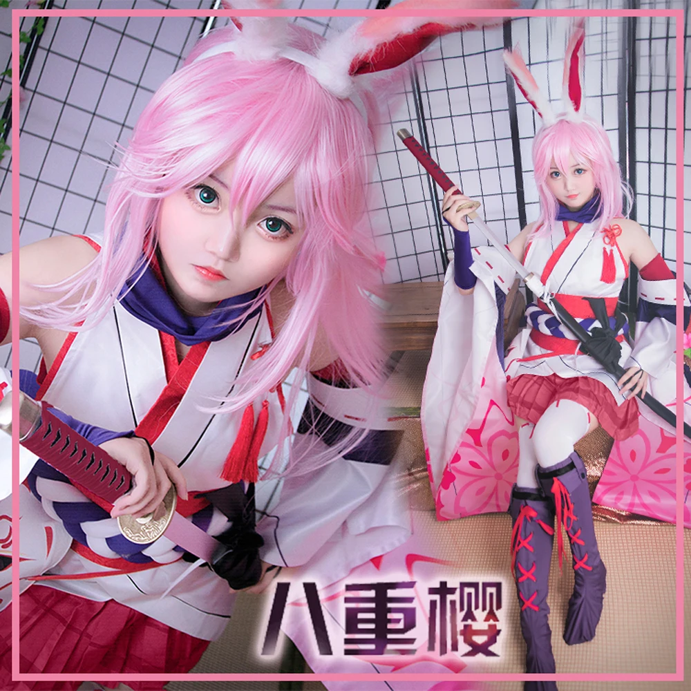 VEVEFHUANG Kосплей игры аниме Honkai Impact 3rd Косплей Yae Sakura костюм кимоно на Хэллоуин и
