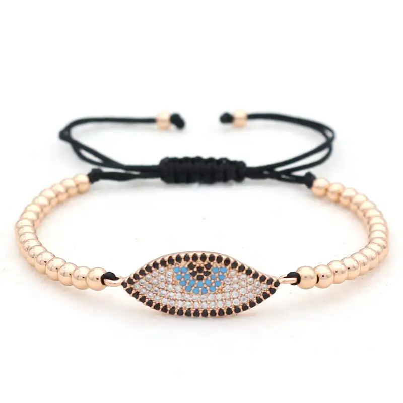 Женский браслет Шарм медные бусины 4 мм|braided rope bracelet|charm braceletrope bracelet |