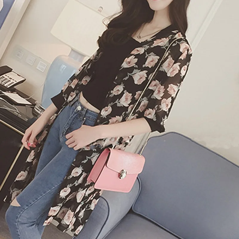 

Fashion Boho Beach Shirts Women Thin Summer Blouses Kimono Long Print Shirt Plus Size Women Clothing Hot Sale Newest