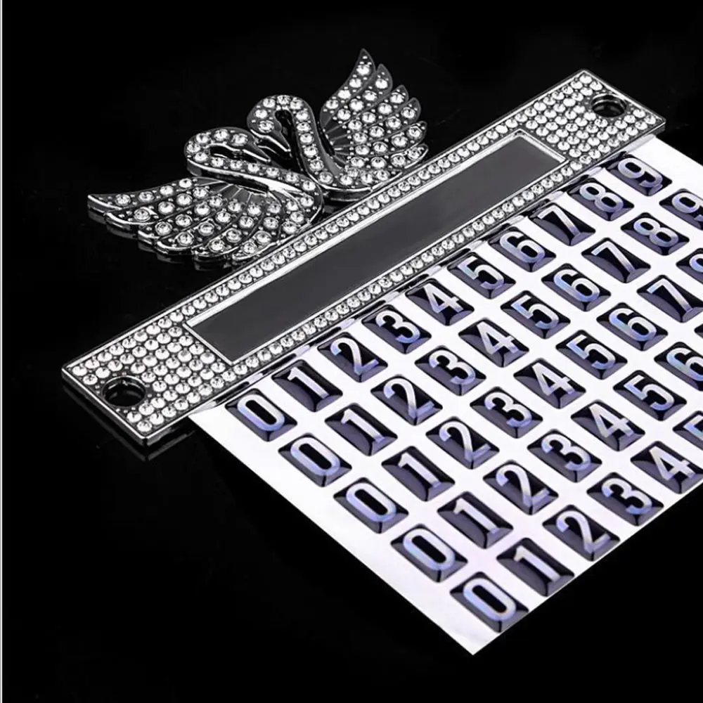 Автомобильный стикер парковочная карта двойной лебедь Временный телефонный