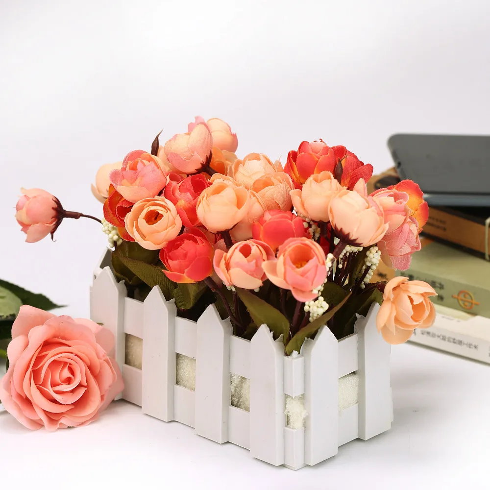 Свадебные декоративные моделирование камелии сасанкуа искусственные шелковые