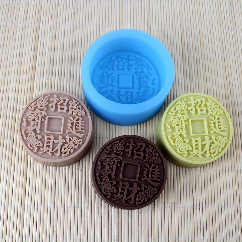 3D форма для мыла древняя монет с алфавитом Силиконовые формы ручной работы