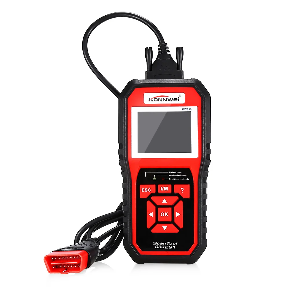 KONNWEI KW850 Универсальный OBD2 EOBD Автомобильный сканер кода многоязычный TFT дисплей