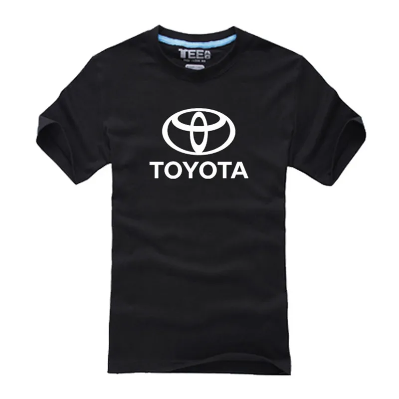 Летняя футболка с логотипом Toyota хлопковая Повседневная коротким рукавом|Мужские