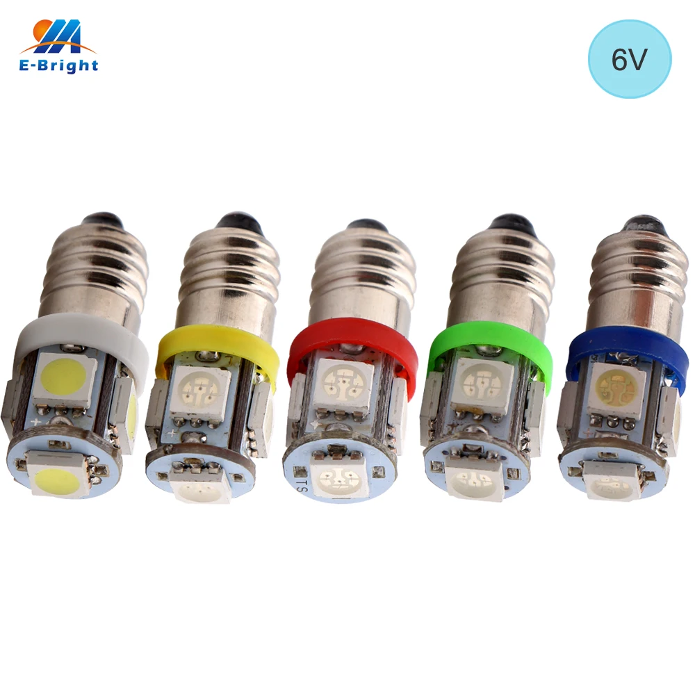 YM E-Bright 10 шт. 6 в 3 В постоянного тока E10 5050 5 SMD светодиодный светильник лампа для