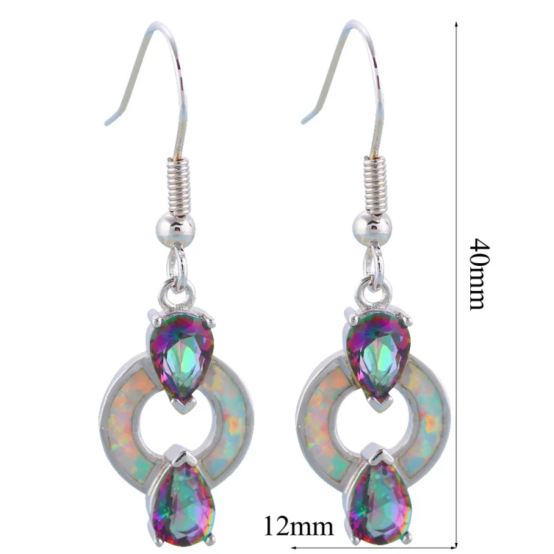 Rolilason таинственный многоцветный Циркон бренд Белый огненный опал Серебро