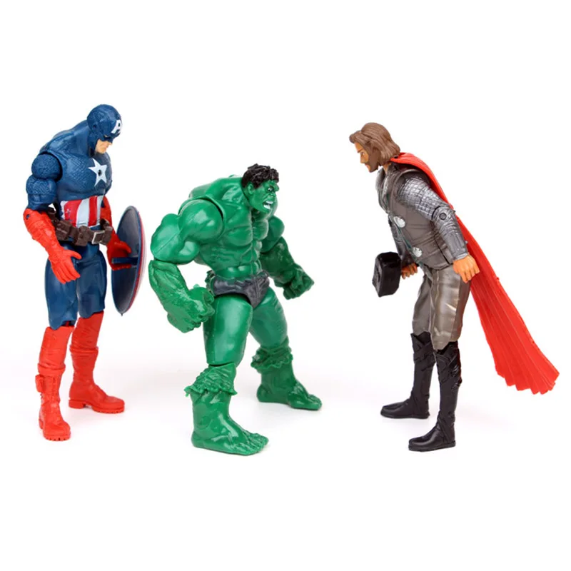 10 шт./компл. с принтами &quotMarvel&quot &quotМстители&quot фигурка героя Iroman Черная Вдова