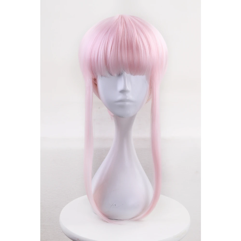 65cm DARLING in the FRANXX 02 Cosplay Wig Synthetic Hair ZERO TWO Long Pink Wigs With One Clip On Ponytail Anime Hairpiece |