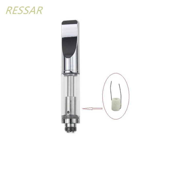 5pcs/lot Vaporizer Tank Ceramic Coil Glass Cartridge 510 Oil Vape Pen Thick CBD With Metal Tip | Электроника