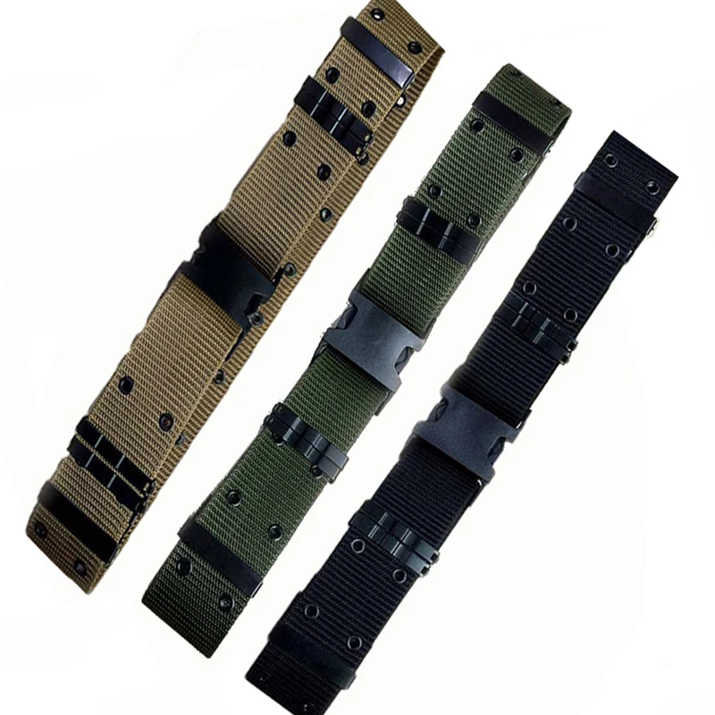 

Army Military Equipment Double Row Hole Belt Outdoor Hunting Airsoft Paintball Sport Outer Belt Tactical Waistband