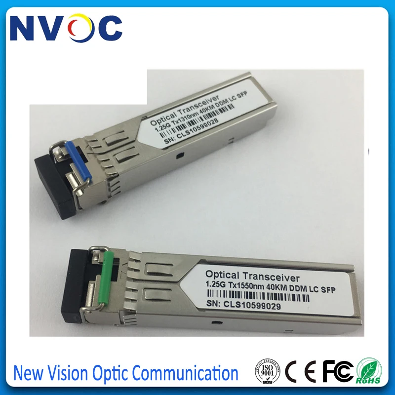 10 пара/лот легко совместимый 1490/1550nm 1 25G BIDI SFP 80KM WDM LC/SC разъем c ddm|Детали устройств